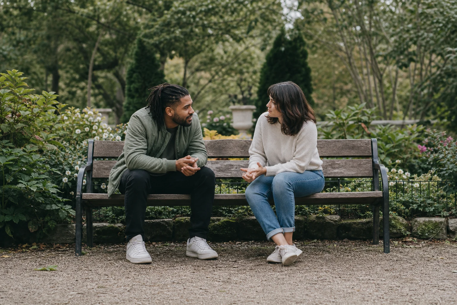 A couple pauses for an honest conversation about ADHD relationship dynamics.