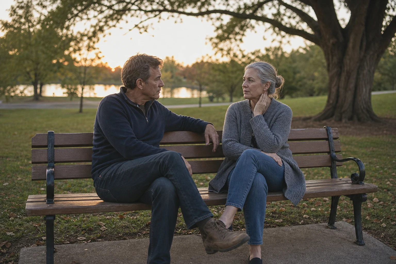 A couple pauses for an honest conversation about empty-nest marriage decisions.