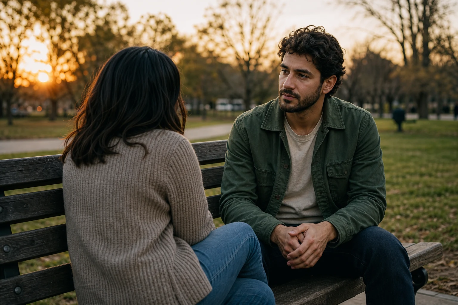 A couple pauses for an honest conversation about avoidant attachment.