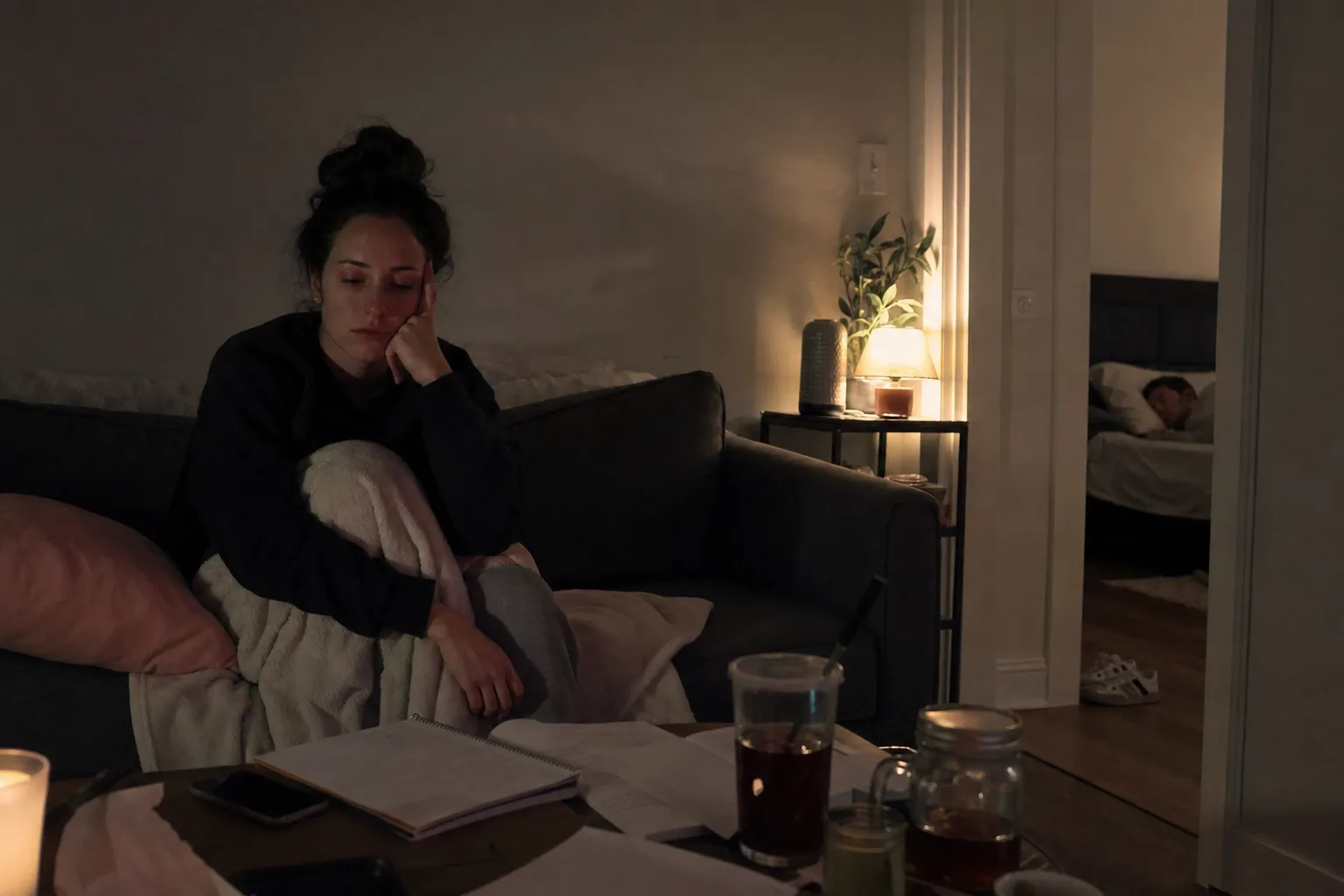 A candid personal photo illustrating how to stop overthinking a relationship.