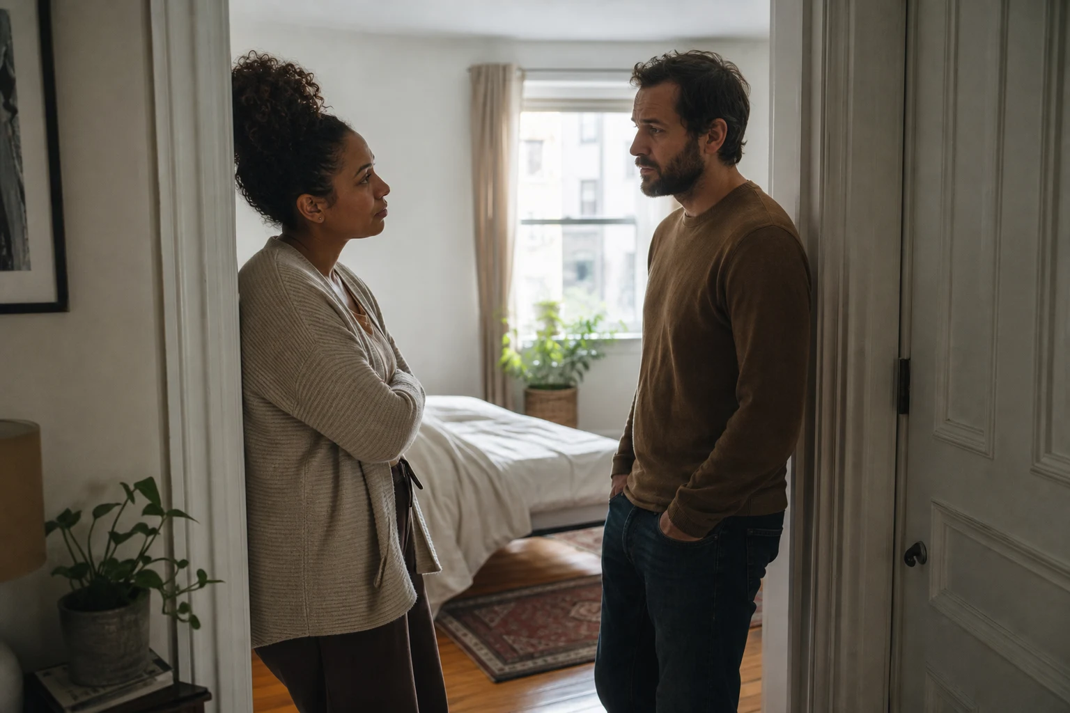 A couple pauses for an honest conversation about accountability after cheating.