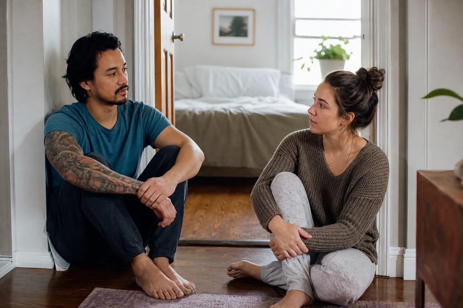 A couple pauses for an honest conversation about consensual nonmonogamy agreements.