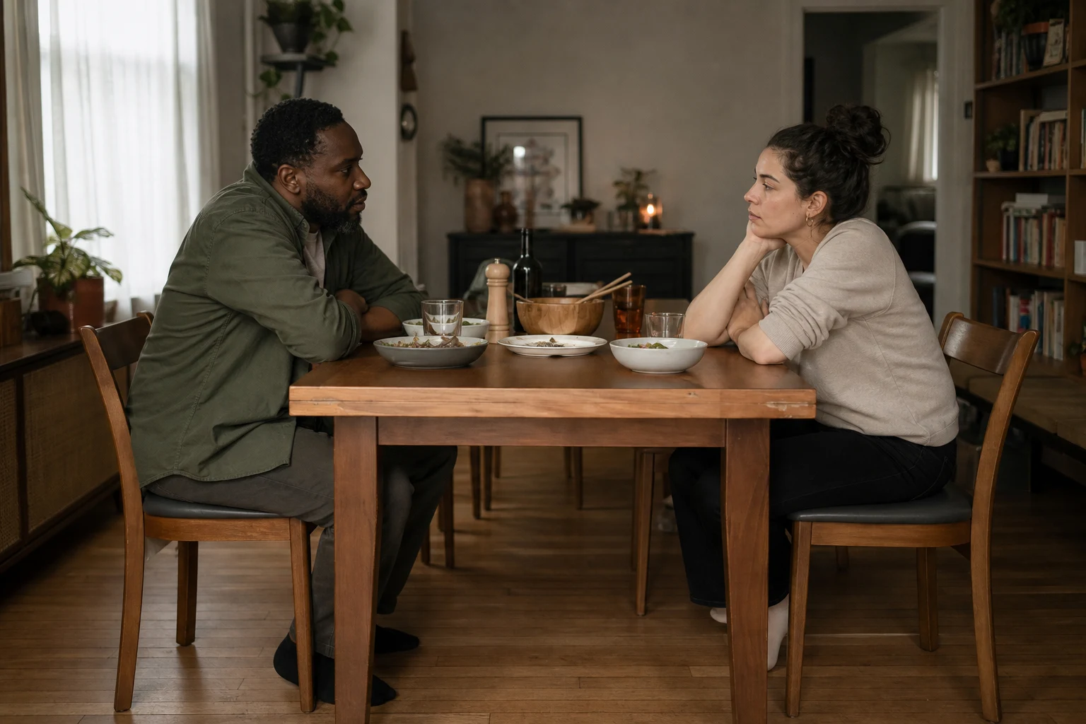 A couple pauses for an honest conversation about sexual disconnection.